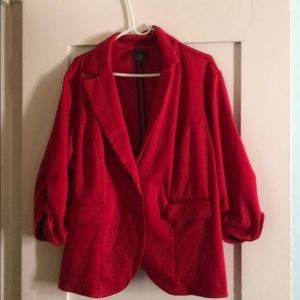 Torrid 3/4 Sleeve Red Blazer